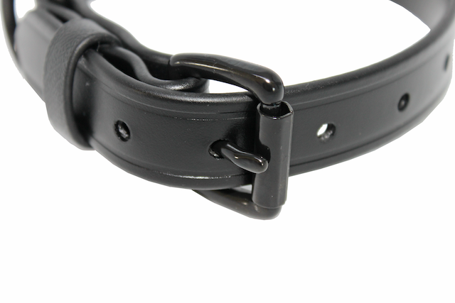 GROOVED DRESSED LEATHER LOOK BIOTHANE COLLAR