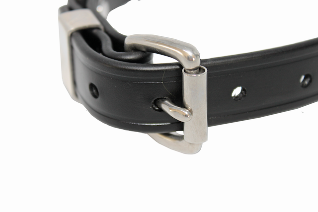 GROOVED DRESSED LEATHER LOOK BIOTHANE COLLAR