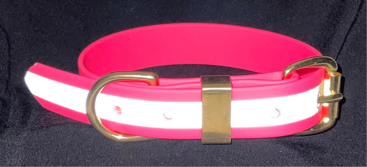 REFLECTIVE BIOTHANE COLLAR MULTIPLE COLOURS