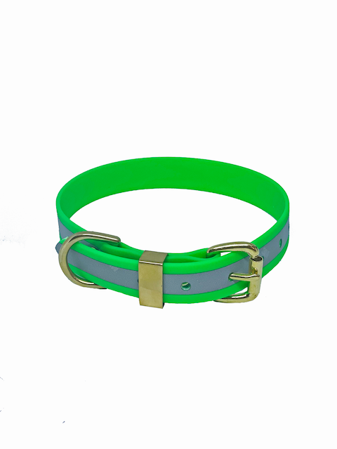 REFLECTIVE BIOTHANE COLLAR MULTIPLE COLOURS